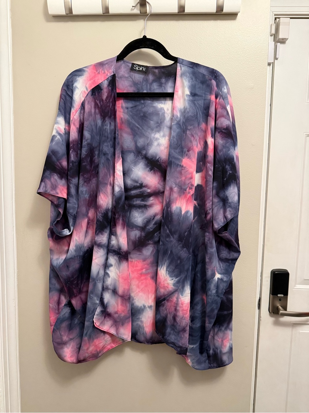 Chic Soul Spin Tie Dye Kimono Swim Cover-Up